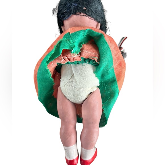 Mexican Dolls Pair in Traditional Costumes Vintage 1930s Ceramic 9" tall each - Picture 11 of 16